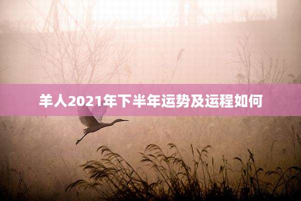 羊人2021年下半年运势及运程如何