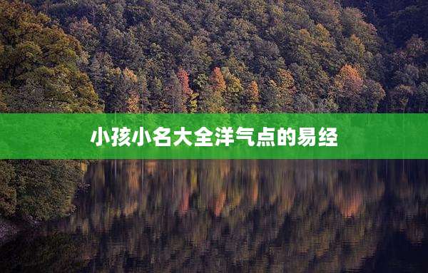 小孩小名大全洋气点的易经
