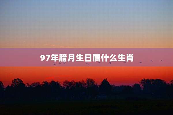 97年腊月生日属什么生肖