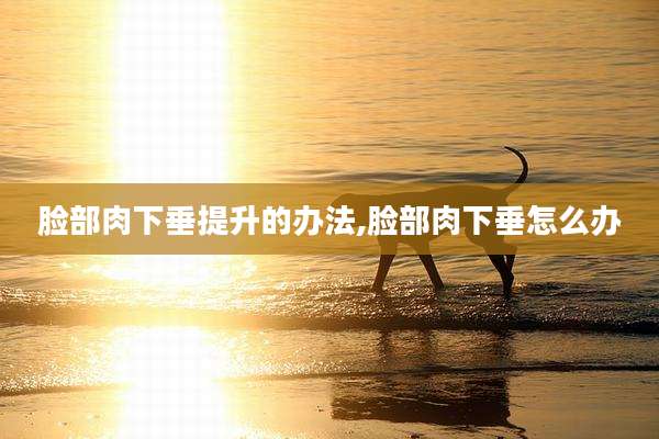 脸部肉下垂提升的办法,脸部肉下垂怎么办