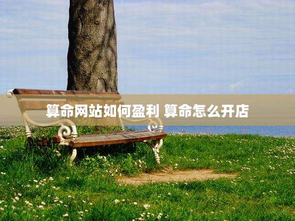 算命网站如何盈利 算命怎么开店