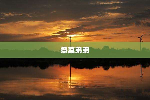 祭奠弟弟