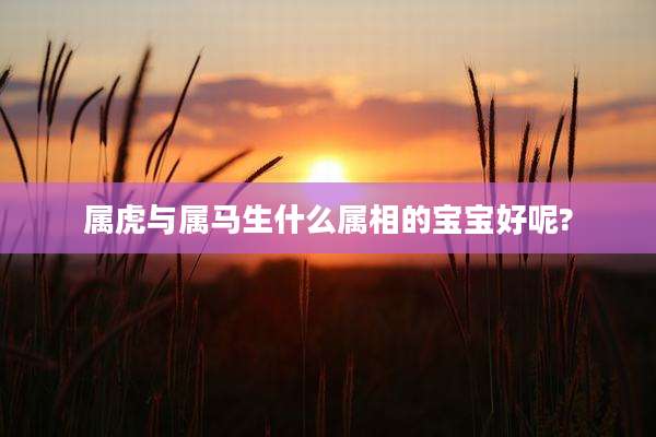 属虎与属马生什么属相的宝宝好呢?