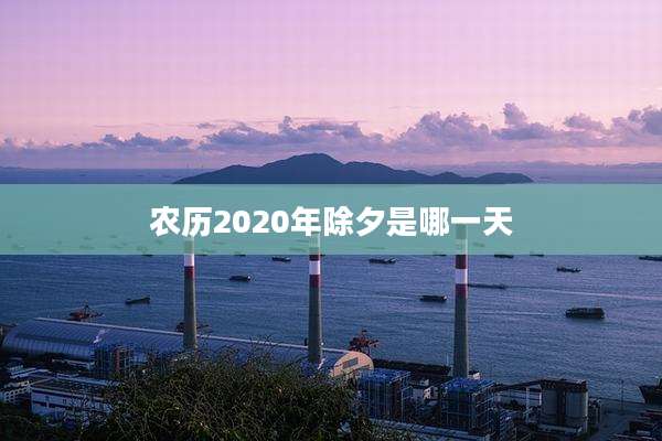 农历2020年除夕是哪一天