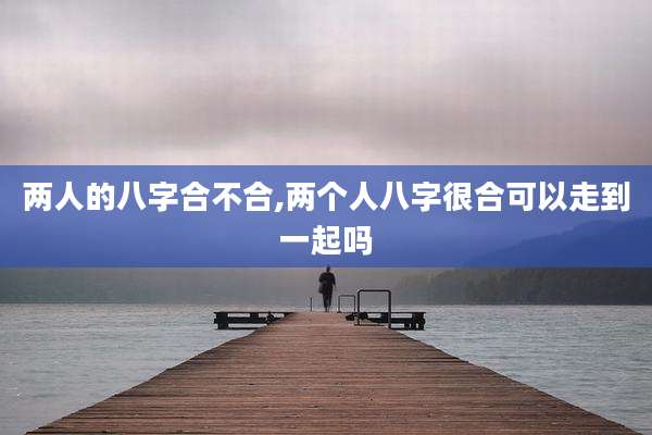 两人的八字合不合,两个人八字很合可以走到一起吗