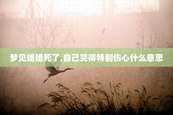 梦见姐姐死了,自己哭得特别伤心什么意思