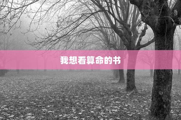 我想看算命的书