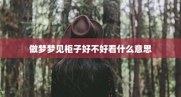 做梦梦见柜子好不好看什么意思