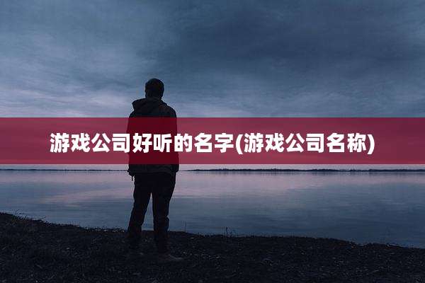 游戏公司好听的名字(游戏公司名称)