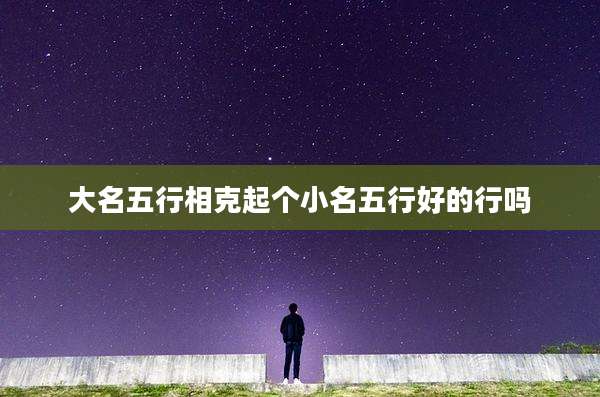 大名五行相克起个小名五行好的行吗