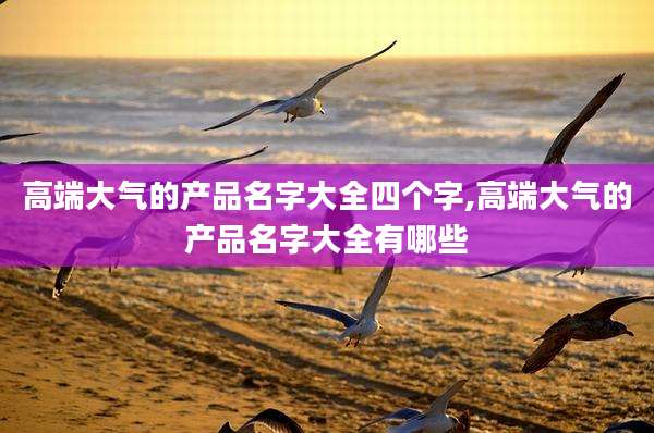 高端大气的产品名字大全四个字,高端大气的产品名字大全有哪些