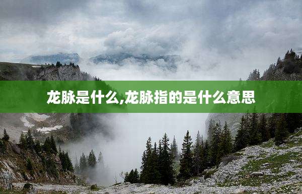 龙脉是什么,龙脉指的是什么意思