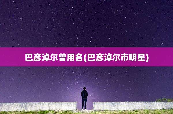 巴彦淖尔曾用名(巴彦淖尔市明星)