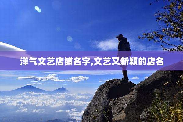 洋气文艺店铺名字,文艺又新颖的店名