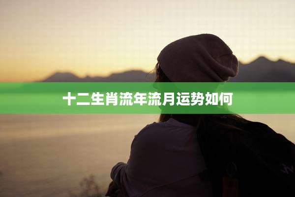 十二生肖流年流月运势如何