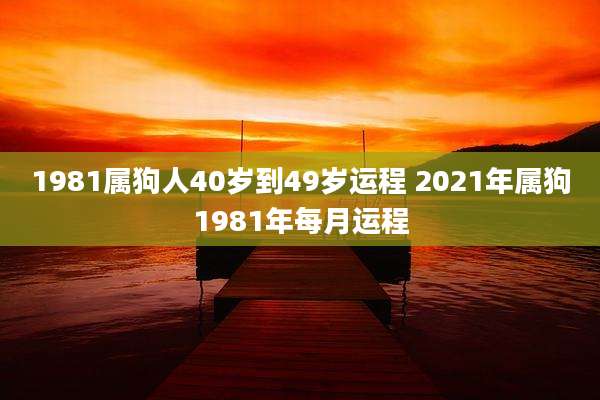 1981属狗人40岁到49岁运程 2021年属狗1981年每月运程