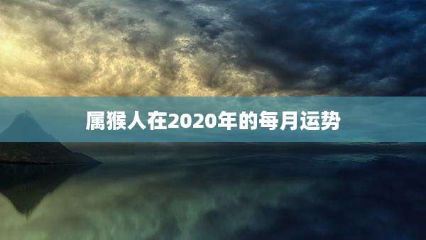 属猴人在2020年的每月运势