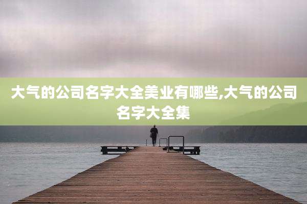 大气的公司名字大全美业有哪些,大气的公司名字大全集