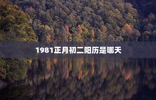 1981正月初二阳历是哪天