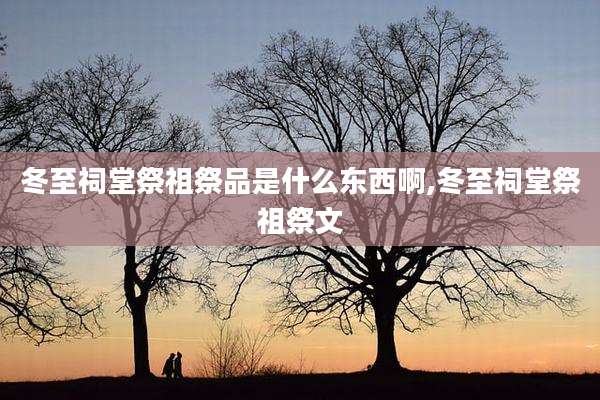 冬至祠堂祭祖祭品是什么东西啊,冬至祠堂祭祖祭文