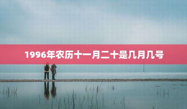 1996年农历十一月二十是几月几号