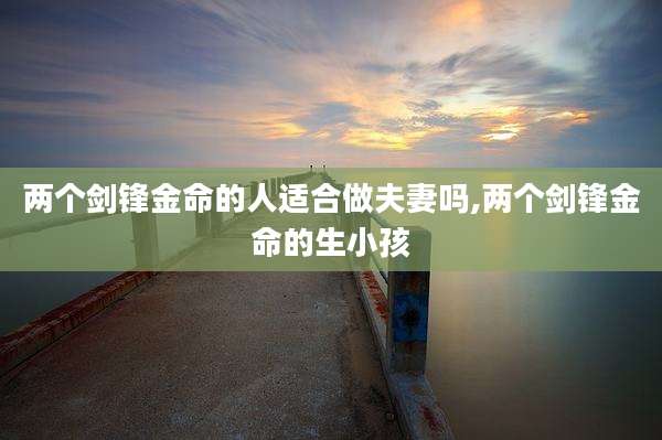 两个剑锋金命的人适合做夫妻吗,两个剑锋金命的生小孩