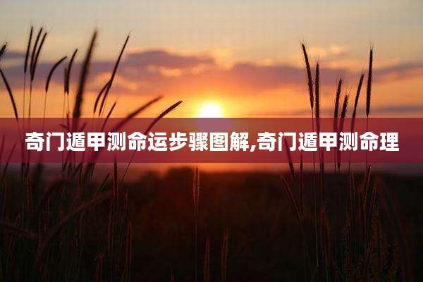 奇门遁甲测命运步骤图解,奇门遁甲测命理