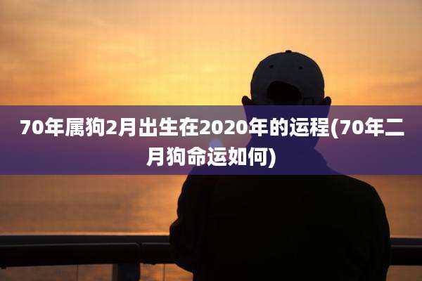 70年属狗2月出生在2020年的运程(70年二月狗命运如何)