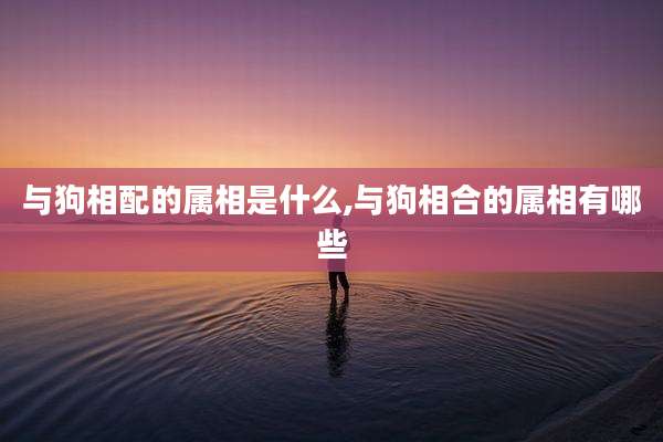 与狗相配的属相是什么,与狗相合的属相有哪些