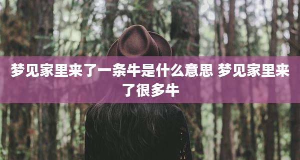 梦见家里来了一条牛是什么意思 梦见家里来了很多牛