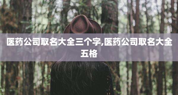 医药公司取名大全三个字,医药公司取名大全五格