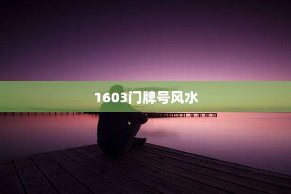 1603门牌号风水