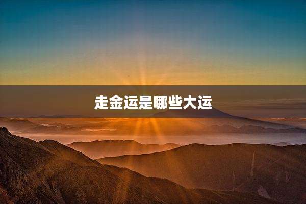 走金运是哪些大运