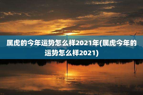 属虎的今年运势怎么样2021年(属虎今年的运势怎么样2021)