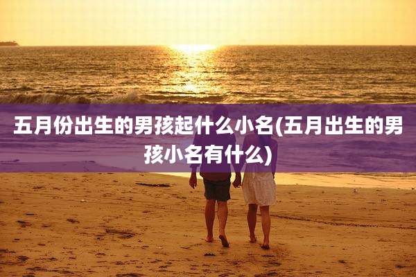 五月份出生的男孩起什么小名(五月出生的男孩小名有什么)