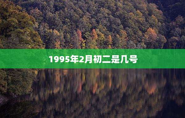1995年2月初二是几号