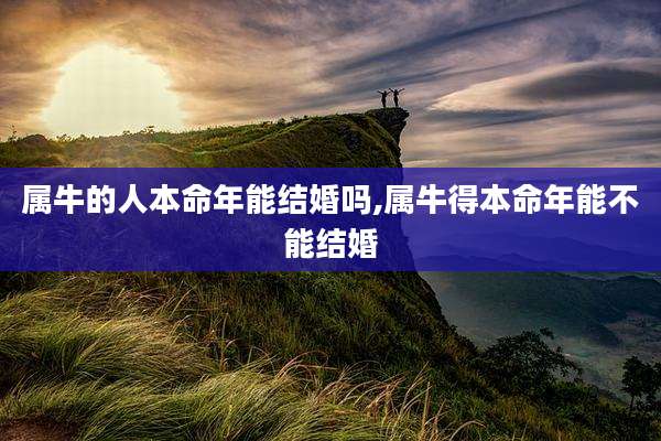 属牛的人本命年能结婚吗,属牛得本命年能不能结婚