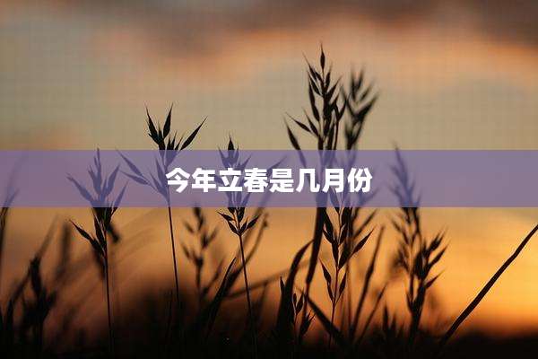 今年立春是几月份