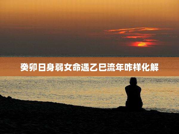癸卯日身弱女命遇乙巳流年咋样化解