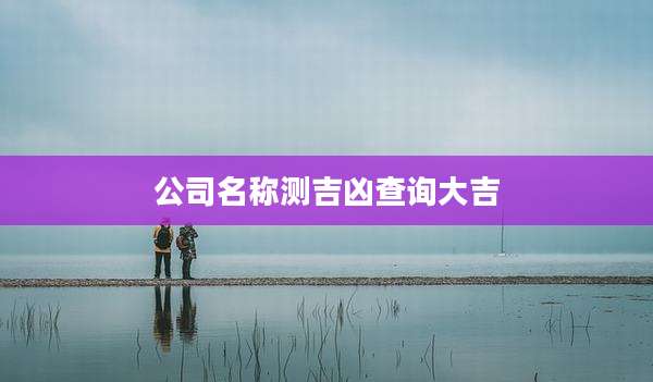 公司名称测吉凶查询大吉