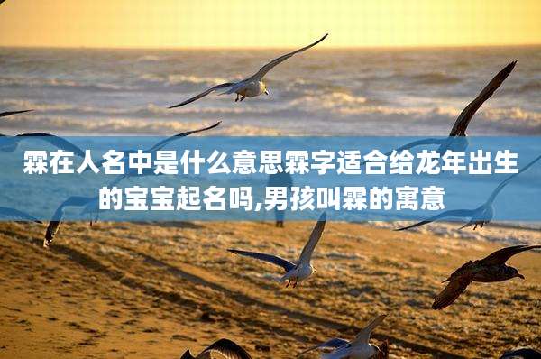 霖在人名中是什么意思霖字适合给龙年出生的宝宝起名吗,男孩叫霖的寓意