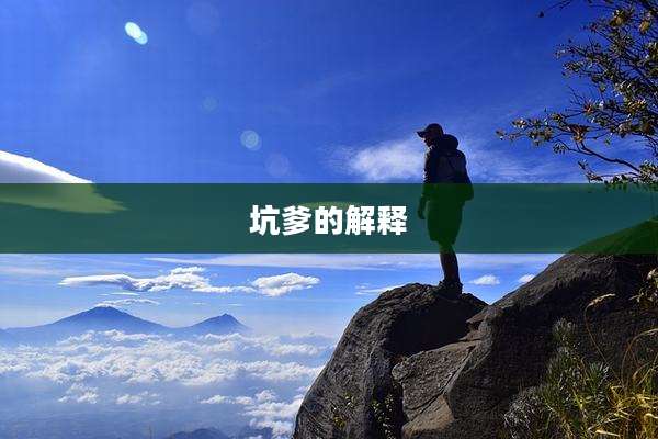 坑爹的解释