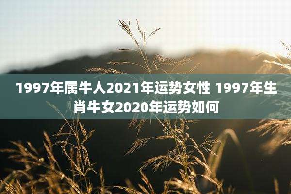 1997年属牛人2021年运势女性 1997年生肖牛女2020年运势如何