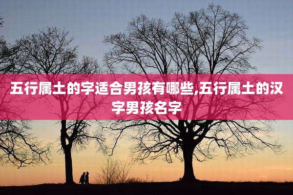 五行属土的字适合男孩有哪些,五行属土的汉字男孩名字