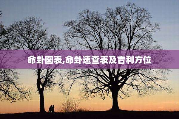 命卦图表,命卦速查表及吉利方位