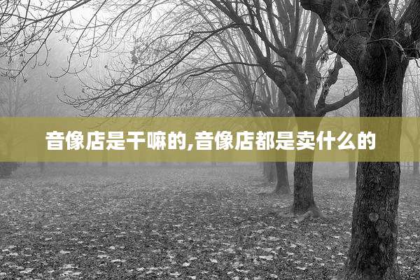 音像店是干嘛的,音像店都是卖什么的