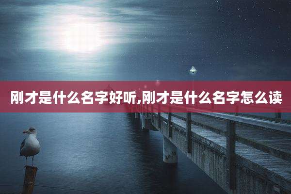 刚才是什么名字好听,刚才是什么名字怎么读