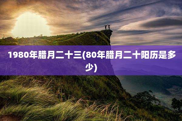 1980年腊月二十三(80年腊月二十阳历是多少)
