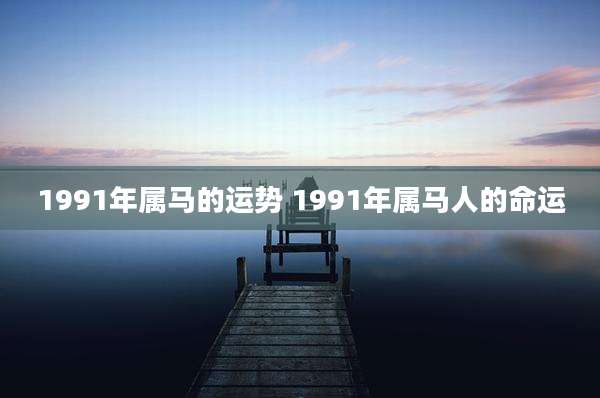 1991年属马的运势 1991年属马人的命运