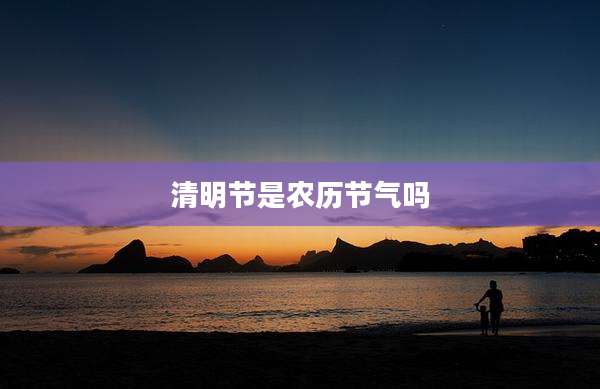 清明节是农历节气吗